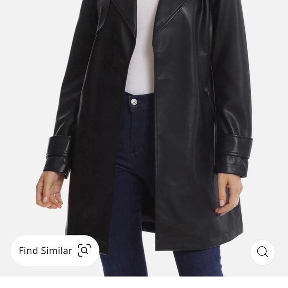 Avec les Filles Women's Black Leather Jacket - Picture 9 of 9